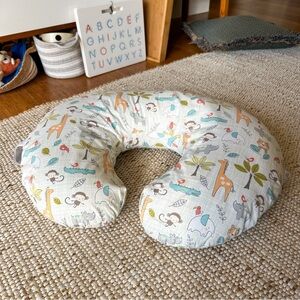 Boppy Nursing Pillow with Washable Safari Animal Cover, Gender Neutral